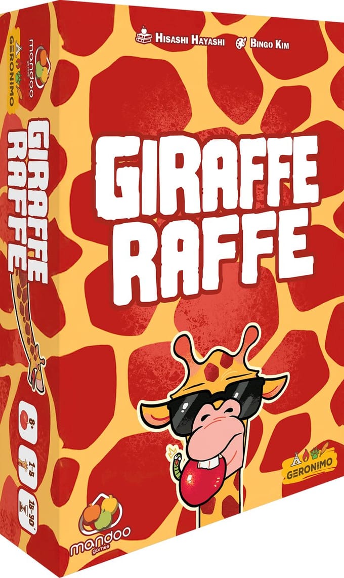 GIRAFFE RAFFE - GERONIMO GAMES - VAN 1 TOT 5 SPELERS - VANAF 8 JAAR OUD