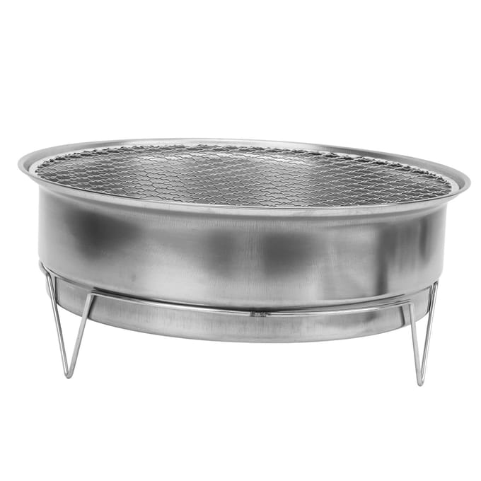 Houtskoolbarbecue Draagbare Multifunctionele BBQ Grill Kooktoestel met Stenen Bakplaat voor Buiten gray