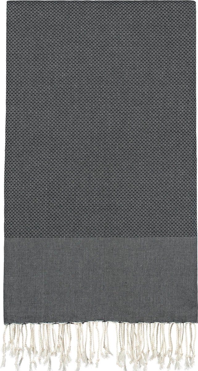 Lantara Plaid Wafel - Zwart - Katoen- 190x300cm