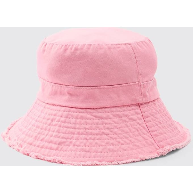 Bucket Hat With Drawstring | Pink