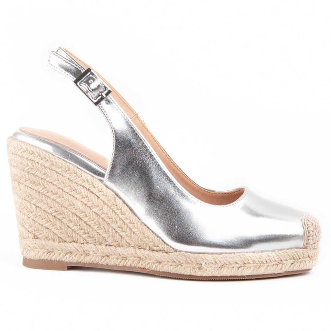 Espadrille compensée pour femme. Montevita Balenci5 102908 37 argenté
