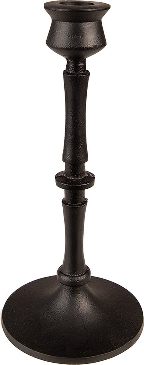 Clayre & Eef Kandelaar 23 cm Zwart Aluminium