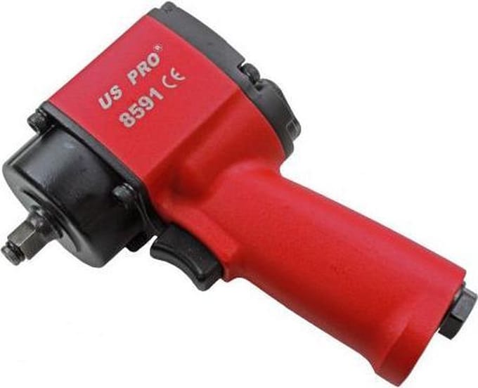 Professionele slagmoersleutel 3/8" extra kort 380 Nm