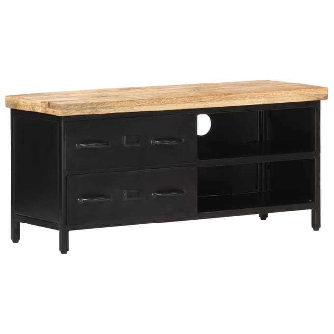 vidaXL - Tv-meubel - 90x30x41 - cm - ruw - mangohout