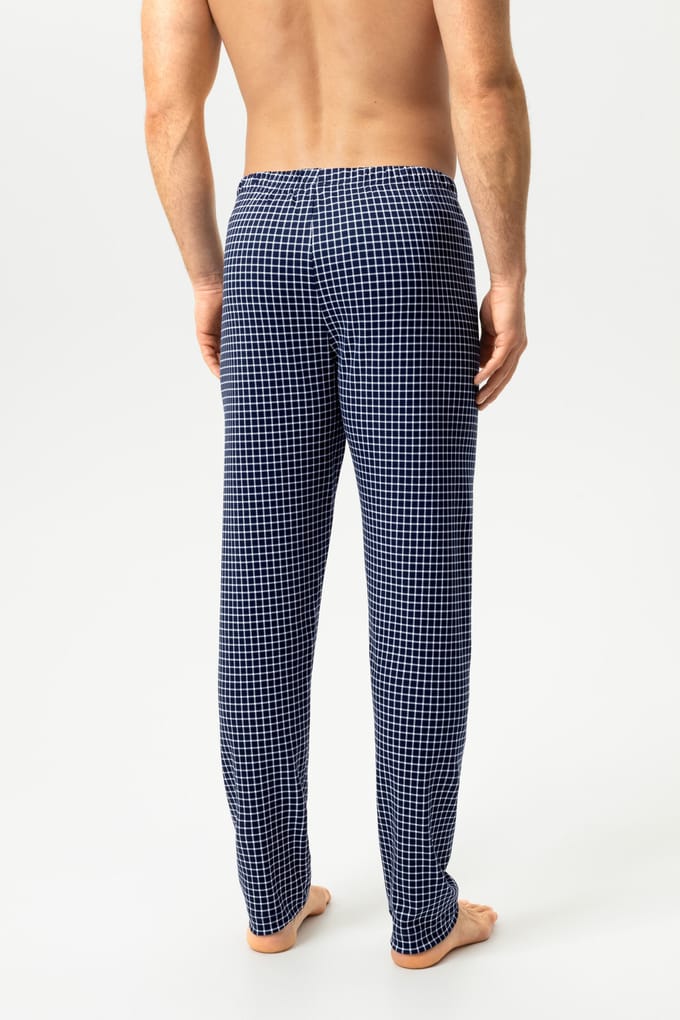 Lange broek Serie White Check Yacht Blue
