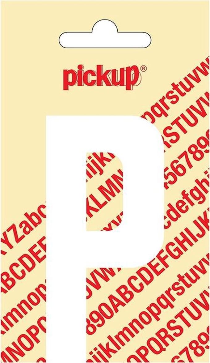 Pickup plakletter Nobel 90 mm wit P - 31012090P