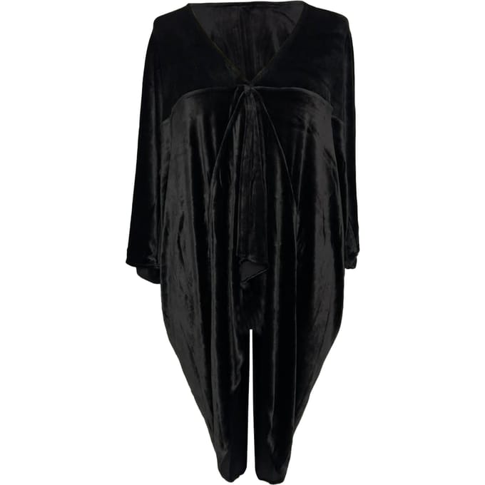 Rick Owens Em oversized top in zwart fluweel
