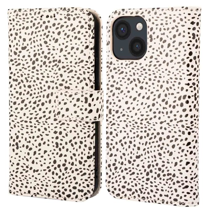 imoshion Hoesje - Geschikt voor Apple iPhone 13 - Design Bookcase smartphone - Desert Dots