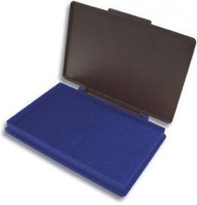Stempelkussen blauw