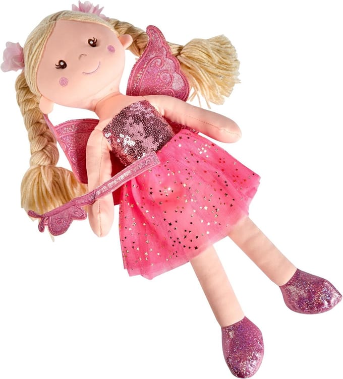 Grote Zachte Feeënpop 45 cm Roze Knuffel voor Meisjes