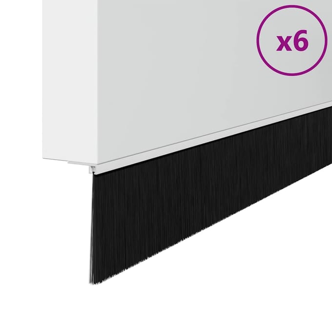 vidaXL - Schroefbare - Deurborstelafdichtingen - 6 - st - Wit - 100 - cm