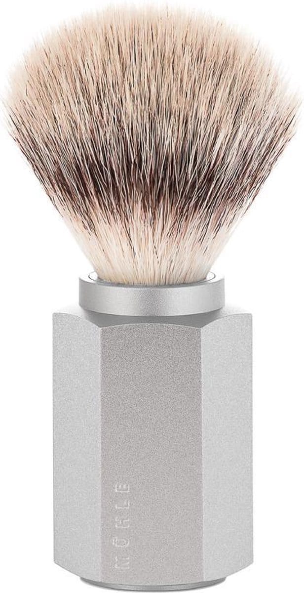 MÜHLE -Scheerkwast -Hexagon -Synthetisch -Silver