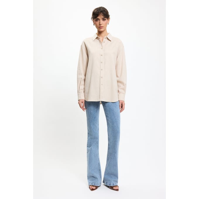 BENU Beige linnen blouse