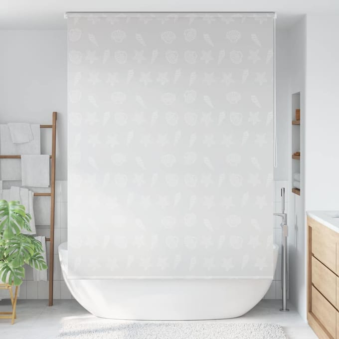 vidaXL - Rolgordijn - voor - douche - 140x240 - cm - zeester