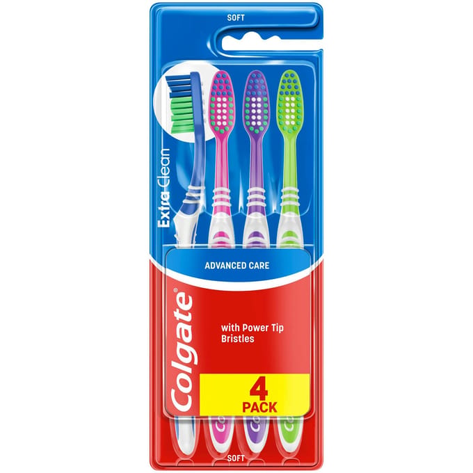 Colgate Extra Clean Toothbrush Soft 4 st