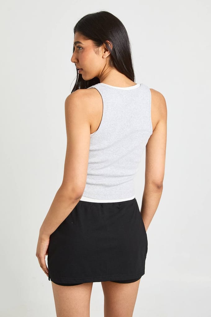 boohoo Dames Lange Skort Met Verstelbare Taille | Black | Maat: 18