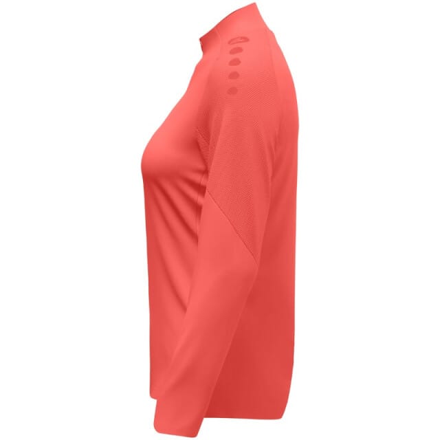 Jako Light Flow Ziptop Dames - Koraal | Maat: S