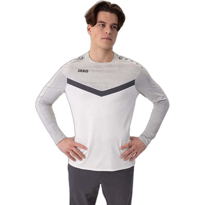 Jako Iconic Sweater Kinderen - Wit / Zachtgrijs | Maat: 164
