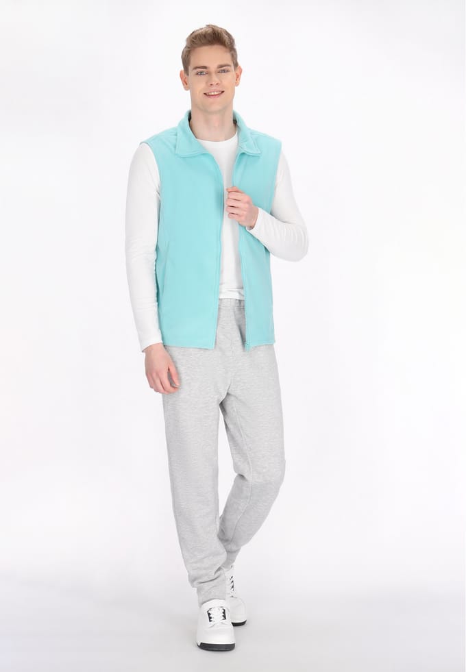 Mo Waistcoat Heren turkoois