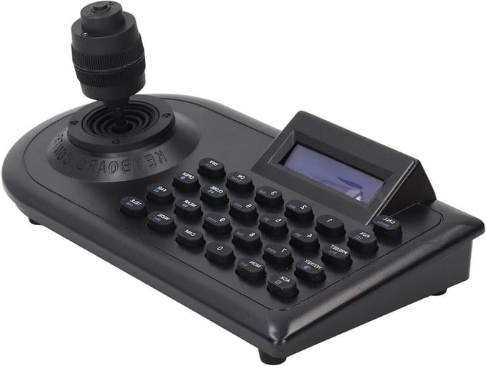 PTZ Camera Controller - Joystick Controller Beveiligingscamera Bediening - Bewaking Uitbreiden - LCD Display - DC12V 500mA - Zwart