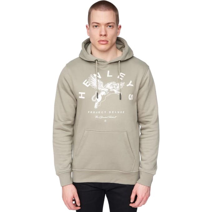 Henleys Heren Colhen Hoodie (Stoffige Olijf)