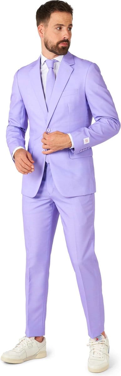 OppoSuits Lavish Lavender - Heren Pak - Carnavalskleding - Paars - Feest - Maat EU 46