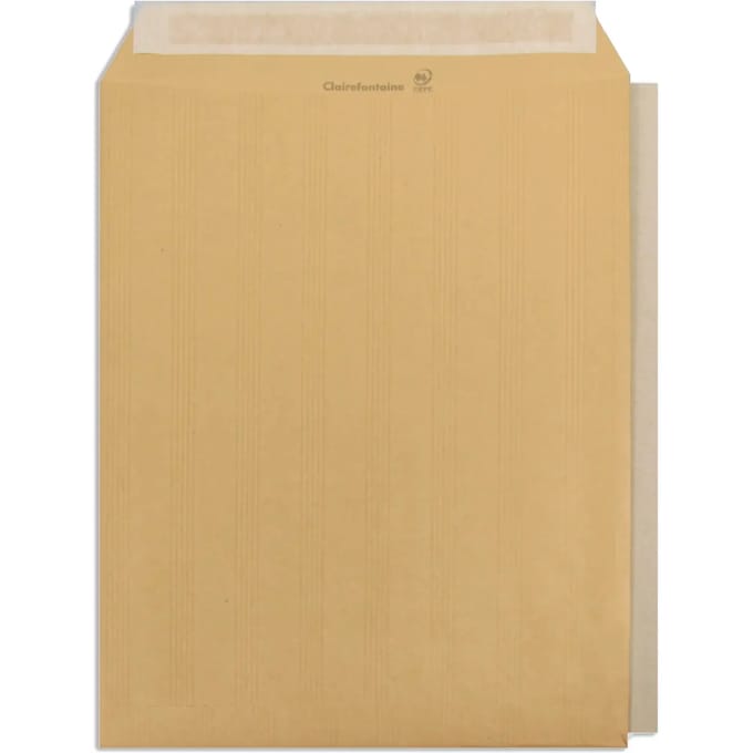 Zelfklevende kartonnen envelop Clairefontaine Kraft (x100)