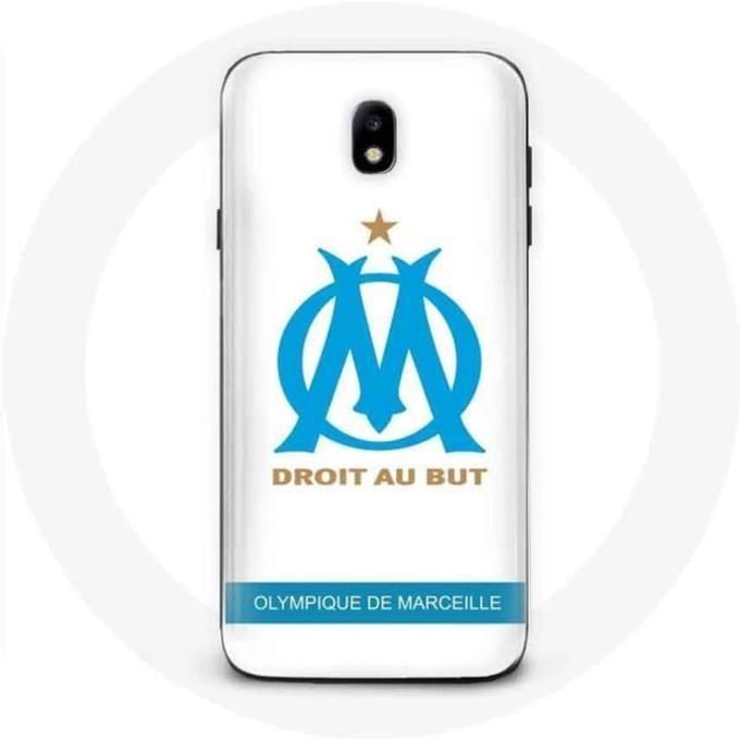 Samsung Galaxy J3 2017 hoesje Olympique de Marseille Logo Witte Achtergrond wit