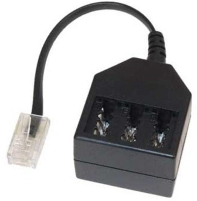 RJ11 - 2x TAE-N + 1x TAE-F adapter | 0,20 meter