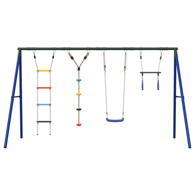 vidaXL - Schommelset - met - schommel, - trapeze, - ladder - en - klimtouw