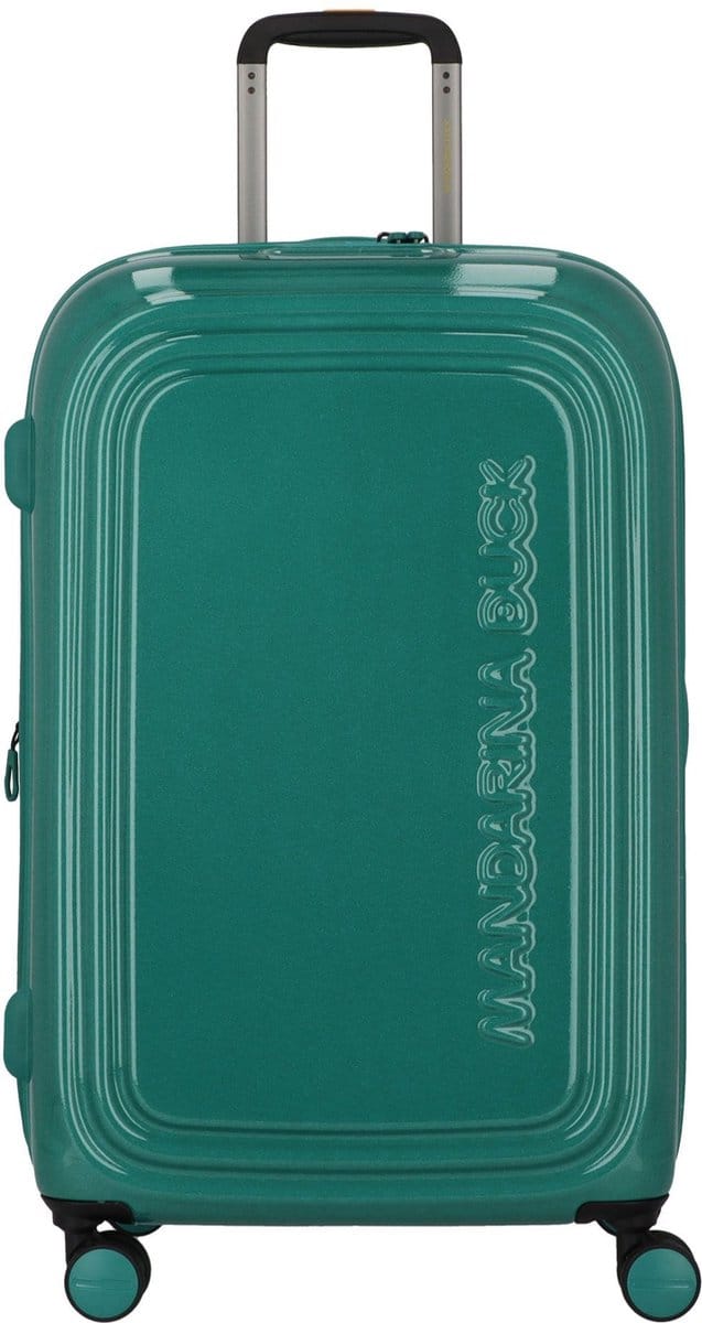 MANDARINA DUCK Logoduck + Glitter Expandable Trolley Glitter Green Groene 69cm
