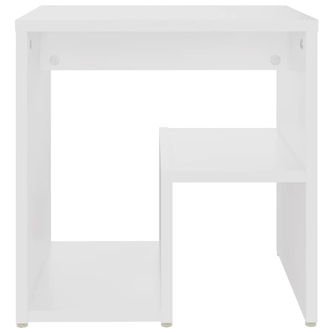 vidaXL - Nachtkastje - 40x30x40 - cm - bewerkt - hout - wit