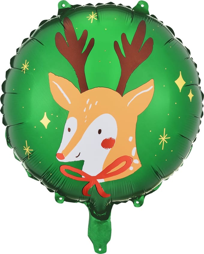 Partydeco - Kerst Folieballon Reindeer - 45 cm
