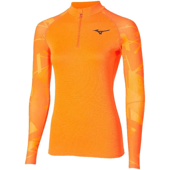 Damestrui met lange mouwen en 1/4 rits Mizuno VIRT G5