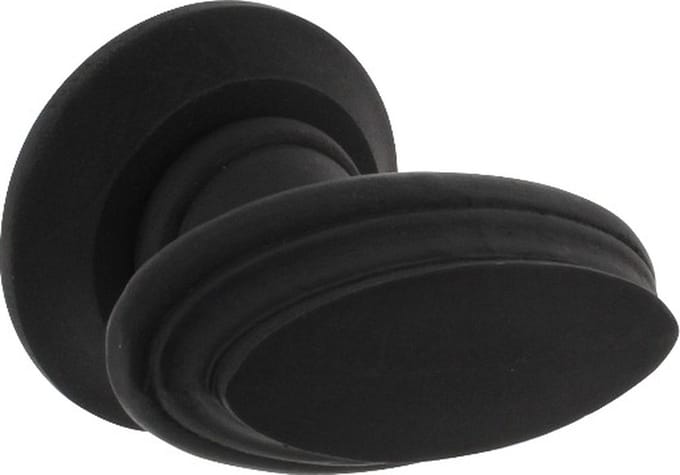 Intersteel Knopkruk rand met rozet zwart