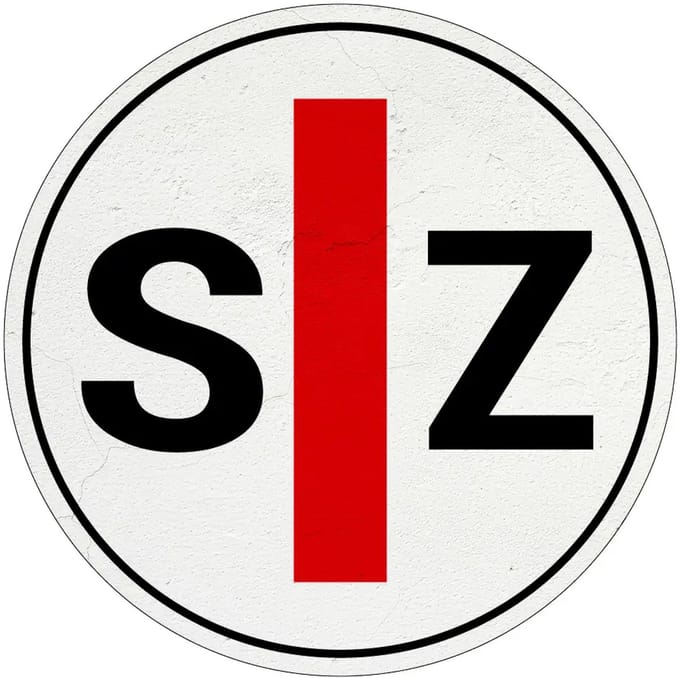 SZ slechtziend bord | Sign Again materiaal | 20 cm