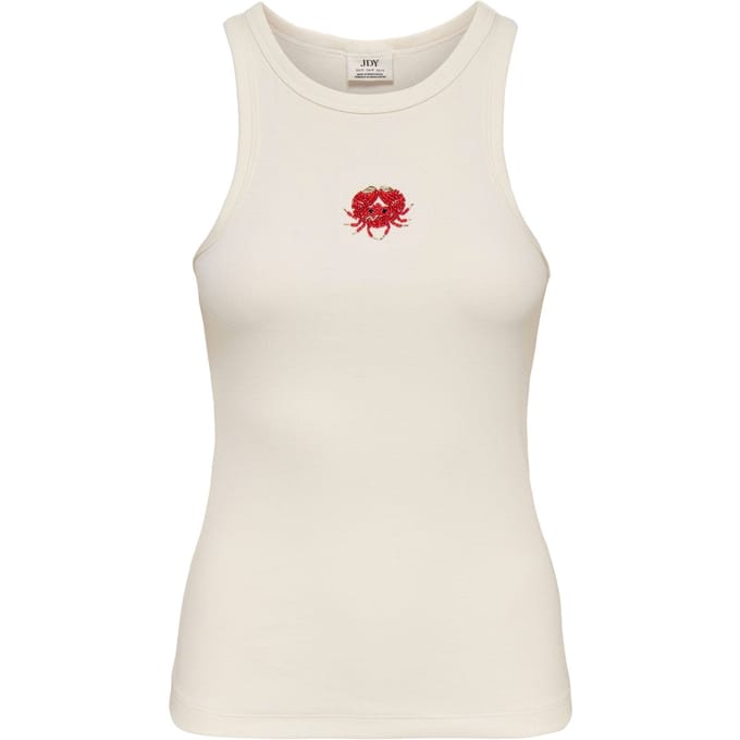 JDY Tuille Life Pearl Emb Tanktop Dames - Maat L