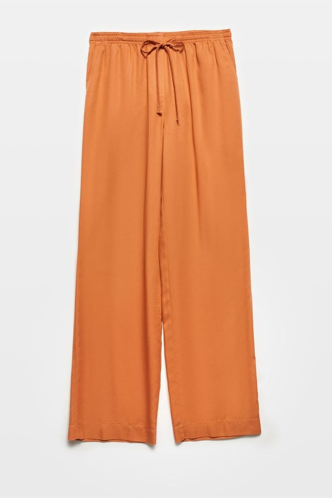 Dames Tencel Wijdvallende Broek
