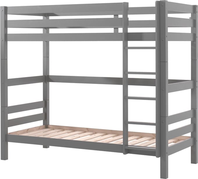 Stapelbed Charlie Grijs - Hoogte 182 cm