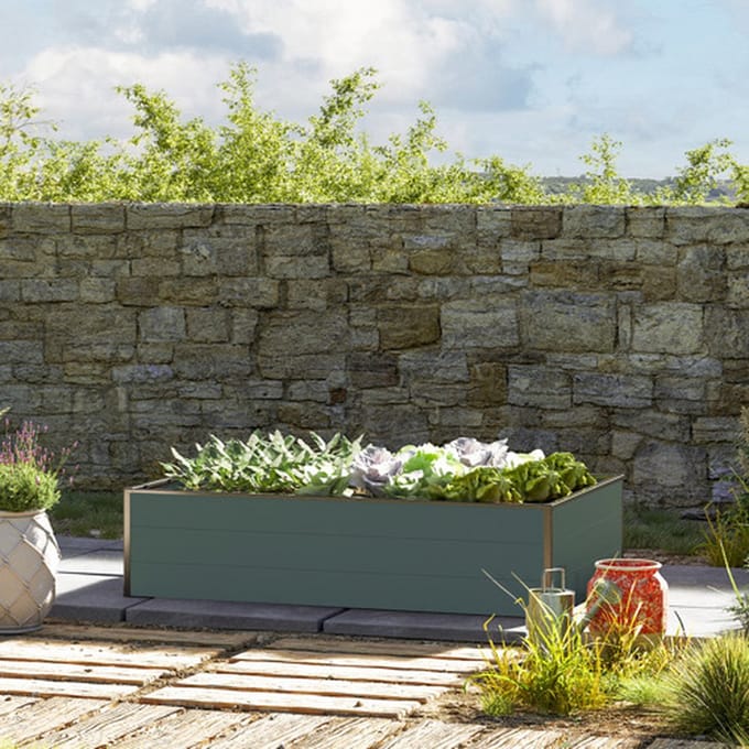195 x 99 x 39 cm Moestuinbak Halfsize, Antraciet