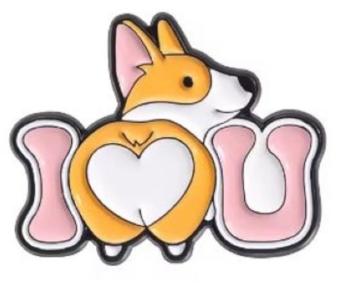 Pin Broche - enamel pin - kledingspeld - Corgi love