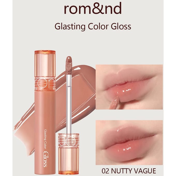 Rom&nd Rom&amp;nd Glasting Color Gloss 02 Nutty Vague 4 g