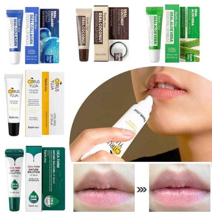 FARM STAY Echte essentiële lippenbalsem 10 ml (4 opties) #COCONUT beige