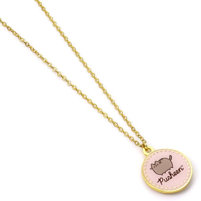 The Carat Shop - Pusheen de kat roze naam ketting