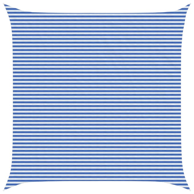 vidaXL - Zonneschaduwzeil - Vierkant - 7 - x - 7 - m - HDPE - Blauw - en - Wit