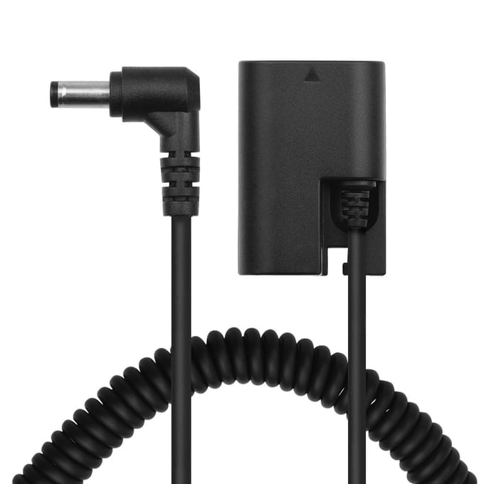 Andoer LP-E6 Dummy Battery Pack DC-koppelstukconnector Veerkabel Batterijvervanging voor Canon 5D2 For Canon LP-E6 zwart