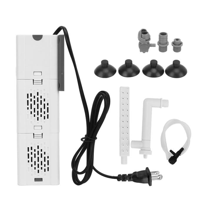 6W Aquarium Intern Filter Regelbare Zuurstofverhogende Interne Recirculatie 500L/U Dompelbaar Vis