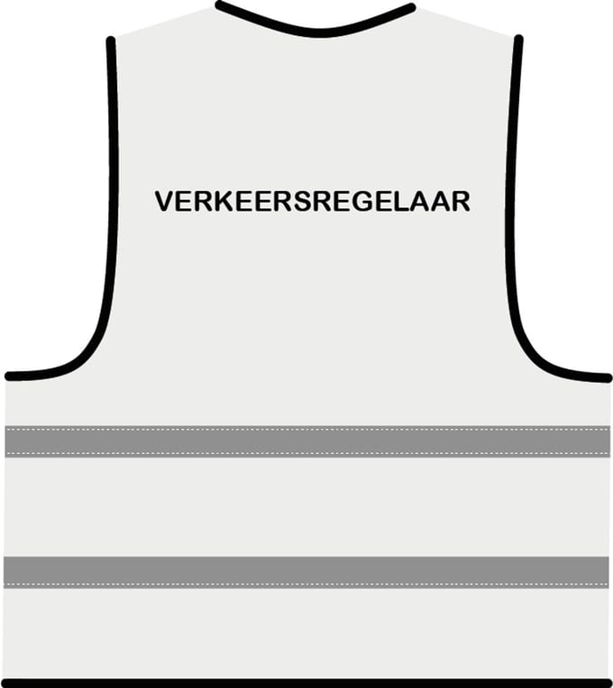 Verkeersregelaar hesje wit