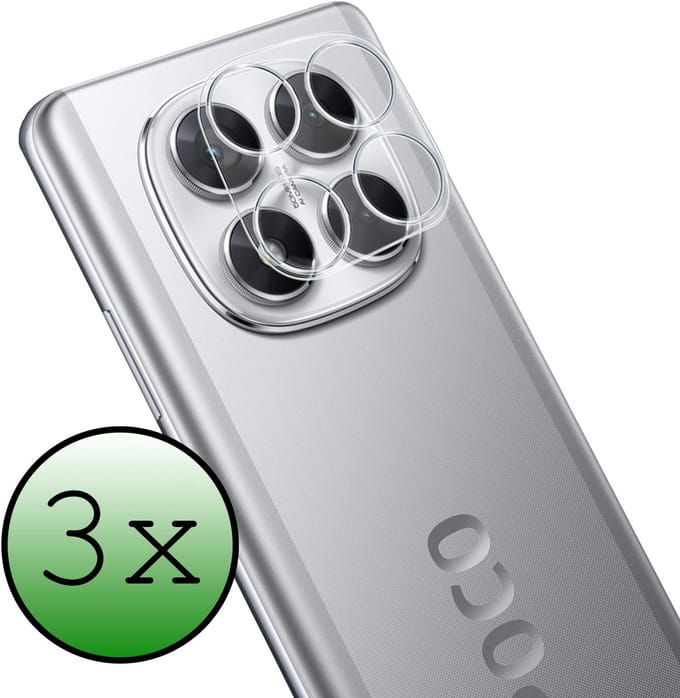 Camera Lens Protector - 3 Stuks Geschikt voor Xiaomi Poco X7 - Camera Screenprotector Beschermglas - Gehard Glas - Tempered Glass - Screen Protector