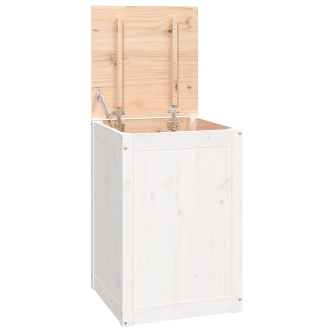 vidaXL - Wasmand - 44x44x66 - cm - massief - grenenhout - wit